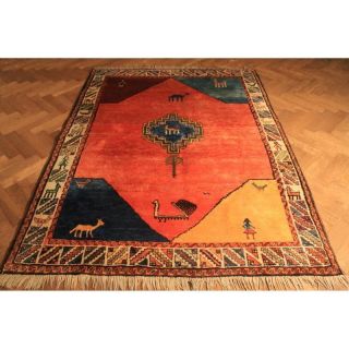 Wunderschöner Dekorativer Handgeknüpfter Perser Teppich Gabbeh 170x220cm Top Bild
