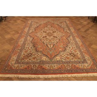 Prachtvoller Orient Palast Teppich Blumen Hereke Medaillon 200x300cm Top Carpet Bild