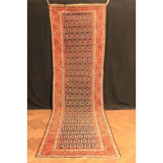 Antiker Handgeknüpfter Perser Sammler Teppich Kazak Malaya Old Runner Läufer Rug Bild