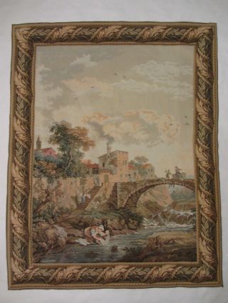 Alter Gobelin Wandteppich - - Alte Brücke Bild
