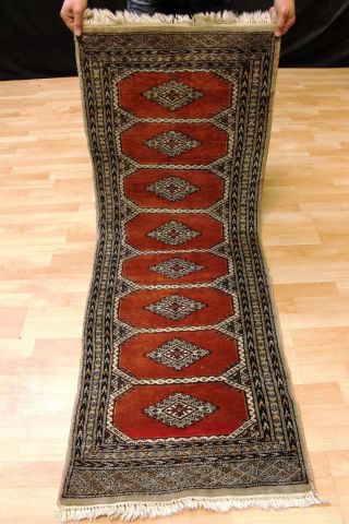 Alter Afghan Buchara Läufer 170x62cm Orient Teppich Carpet Tappeto Afghan 3477 Bild