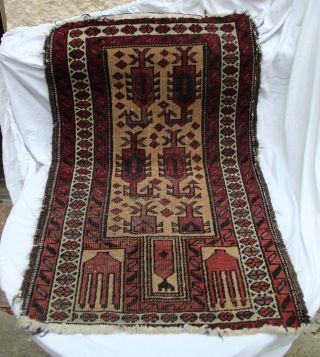 Antiker Tekke Turkmen Gebetsteppich Teppich Um 1870 - Antique Prayer Met Carpet Bild