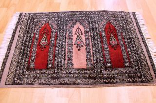 Signierter Buchara 95x64 Cm Orient Teppich Carpet Tappeto Tapis Afghan 3446 Rug Bild