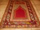 Antike Gebet - Teppich - Konia - Mudjur Ze.  Anatolien 19.  Jh W Olle Auf Wolle 140x93 Teppiche & Flachgewebe Bild 1