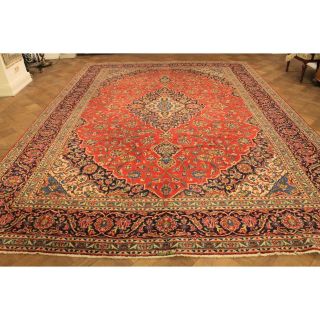 Prachtvoller Handgeknüpfter Orient Palast Teppich Blumen Kaschmir 300x410cm Top Bild