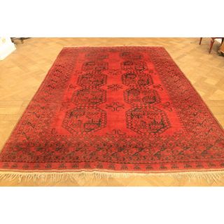Antik Alt Handgeknüpfter Orientteppich Afghan Art Deco Tappeto Carpet 225x320cm Bild