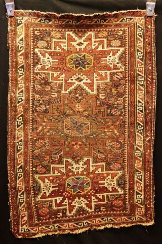 100 Jahre Antiker Shirvan Kazak Kuba LÄufer Kasak Teppich Old Rug Carpet 145x97 Bild