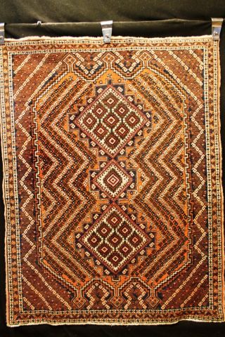 Alter Antiker Afschar Kazak 170x132 Orient Teppich Tappeto Carpet Schiraz 3295 Bild