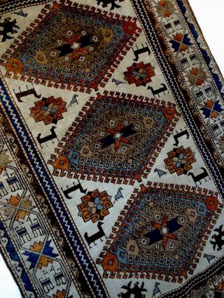 Orientteppich,  Teppich Antik Old Rug,  Tapis,  Tappeto,  Kazak Kasak 240x150 Bild