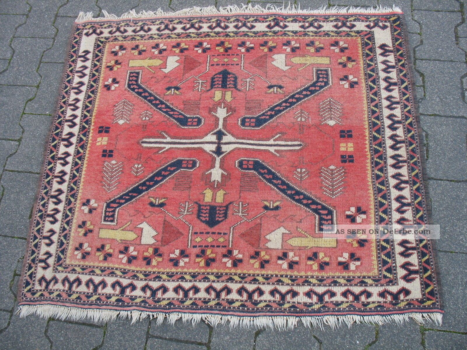Alter Kasak Aus Der Türkei Ca,  112 X 95 Cm Schöner Feiner Teppich Teppiche & Flachgewebe Bild