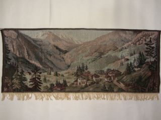 Alter Gobelin Wandteppich - Motiv: Berglandschaft Bild