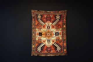 Antike Kaukasus Teppich - Old (kasim - Uschak) Carpet Bild