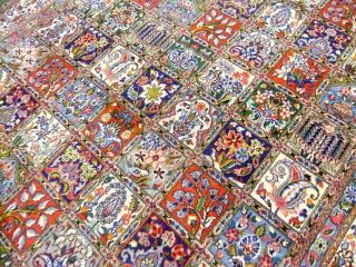 Orientteppich Teppich Königlicher Felderteppich Mit Seide 300x200 Wunderschön Bild