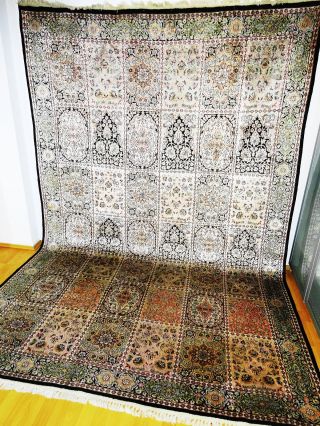 Königlicher Handgeknüpfter Kaschmirseide Palast Teppich Rug Tappeto Tapies,  Silk Bild