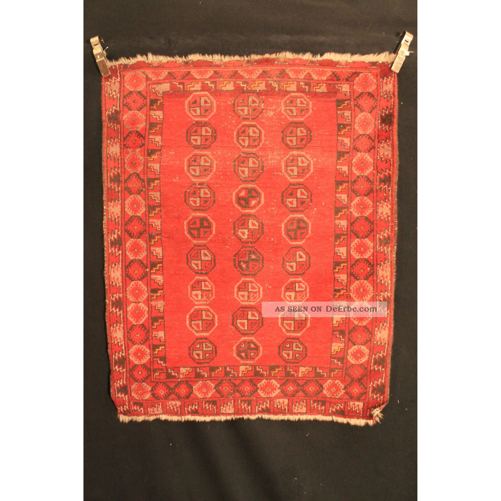 Antik Alter Handgeknüpfter Orientteppich Afghan Art Deco Teppich Carpet 125x105 Teppiche & Flachgewebe Bild