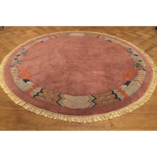 Wunderschöner Dekorativer Handgeknüpfter Runder Orientteppich Nepal 255cm Rug Bild
