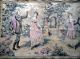 Alter Wandteppich Tapisserie Gobelin Wolle Frankreich 19.  Jahrhunderts Teppiche & Flachgewebe Bild 2