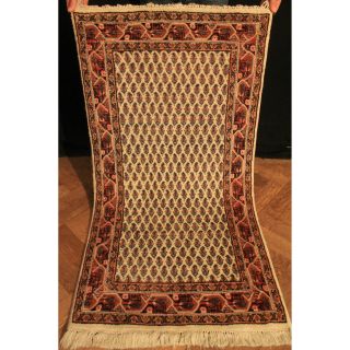 Top Handgeknüpfter Perser Orient Teppich Kaschmir Mir 140x75cm Carpet Rug Tapis Bild
