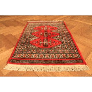 Feiner Handgeknüpfter Perser Orient Teppich Buchara Youmut 65x95cm Tapis Rug Bild