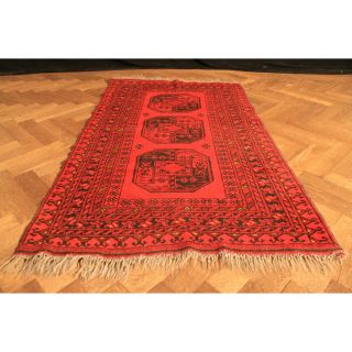 Alter Handgeknüpfter Perser Orient Afghan Art Deco 170x100cm Carpet Rug Tapis Bild