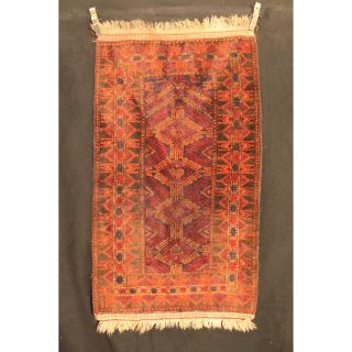 Alter Handgeknüpfter Perser Orient Afghan Gebetsteppich 150x85cm Carpet Rug Bild