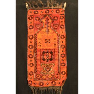 Alter Handgeknüpfter Perser Orient Afghan Gebetsteppich 150x70cm Carpet Rug Bild
