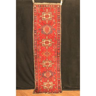 Fein Alter Handgeknüpfter Perser Orient Iris Läüfer Galerie 240x75cm Carpet Rug Bild