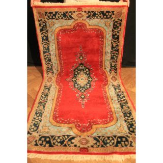 Feiner Handgeknüpfter Perser Orient Blumen Teppich Signiert 175x92cm Carpet Rug Bild