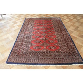 Alter Handgeknüpfter Orientteppich Buchara Jomut 160x240cm Tappeto Carpet Rug Bild