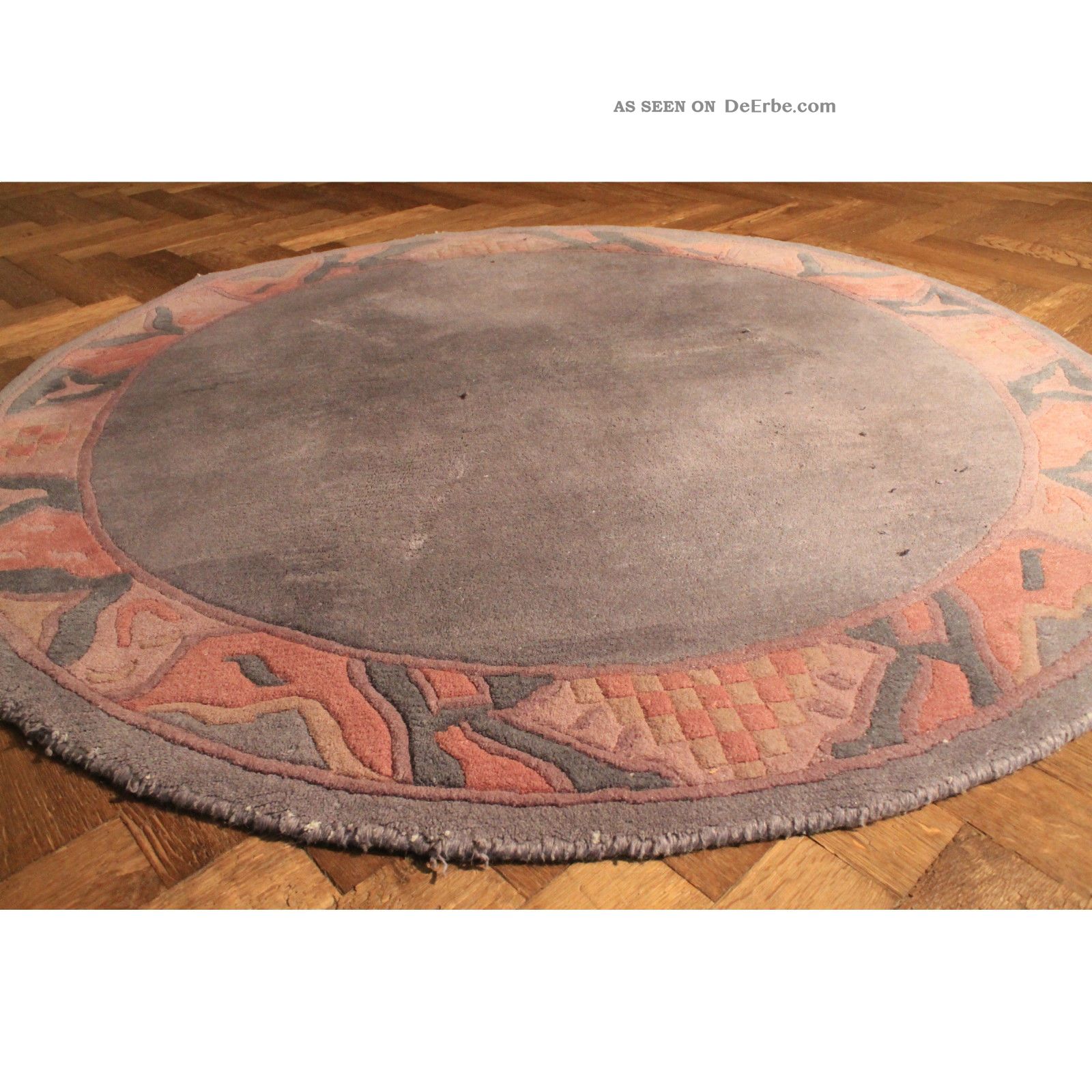 Schöner Handgeknüpfter Orientteppich Nepal Rund 155cm Tappeto Carpet Rug Tapis Teppiche & Flachgewebe Bild