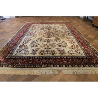 Schöner Handgeknüpfter Orientteppich Blumen Teppich 200x300cm Tappeto Carpet Bild