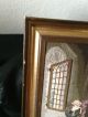 Antik Edel Holz Bilderrahmen Gold,  Verzierungen Gobelin Bild / Gemälde 61x53cm Teppiche & Flachgewebe Bild 4