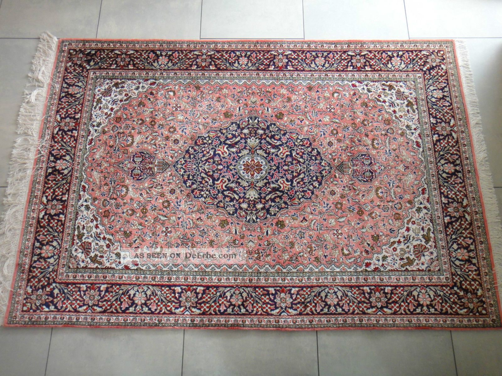 Handgeknüpfter Persischer Gom Seidenteppich - 152x100 Cm Hervorragende Qualität Teppiche & Flachgewebe Bild
