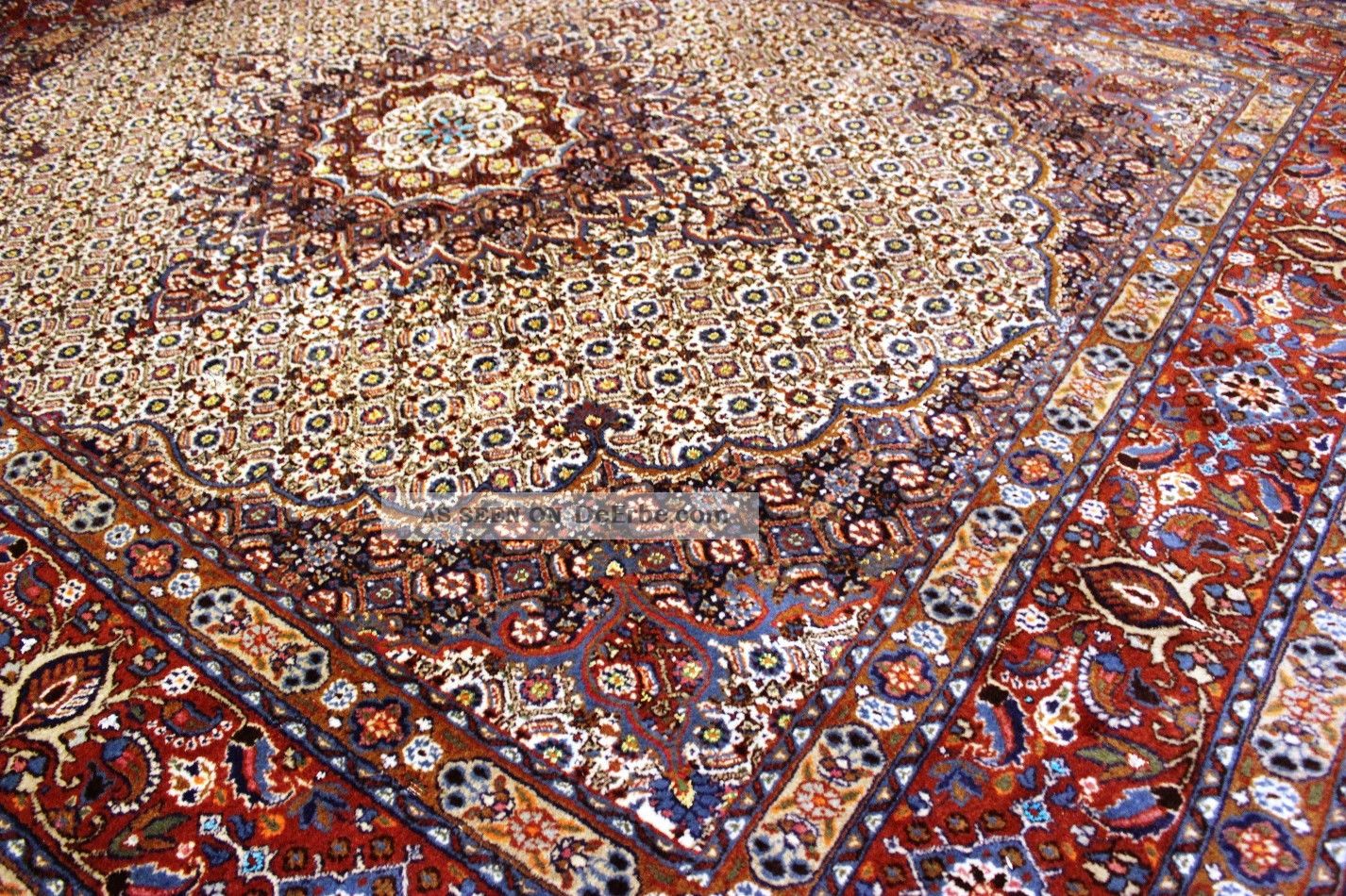 Königlicher Blumen Moud M.  Seide Kaschmir Nain Orient Teppich Old Rug 250x200cm Teppiche & Flachgewebe Bild