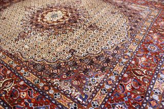 Königlicher Blumen Moud M.  Seide Kaschmir Nain Orient Teppich Old Rug 250x200cm Bild