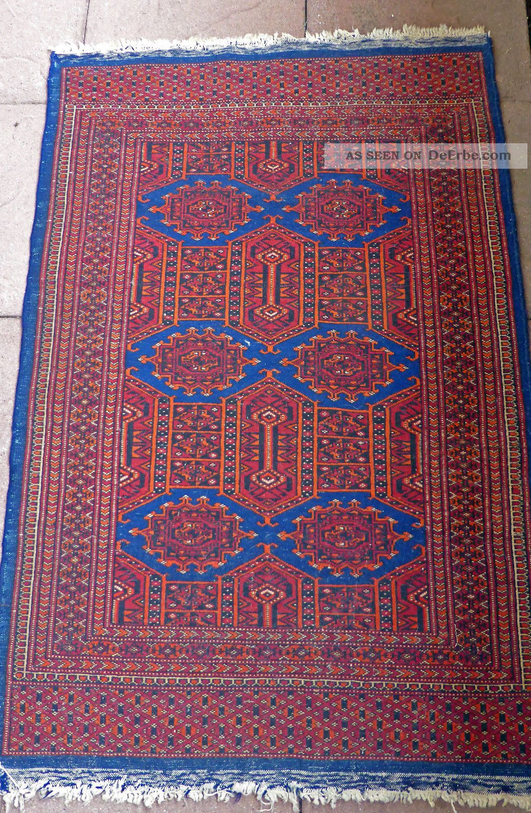 Alter Orientteppich Aus Pakistan,  Buchara,  Bochara,  Bukhara,  Ca.  121 X 78 Cm,  Rot Teppiche & Flachgewebe Bild