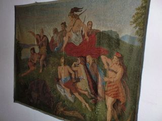 Antiker Wandteppich 1938 Teppich Tappesserie Carpet Rug Bild