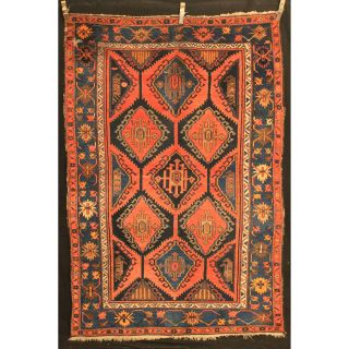 Alter Handgeknüpfter Orientteppich Kazak Kaukase Teppich 215x150cm Old Rug Tapis Bild