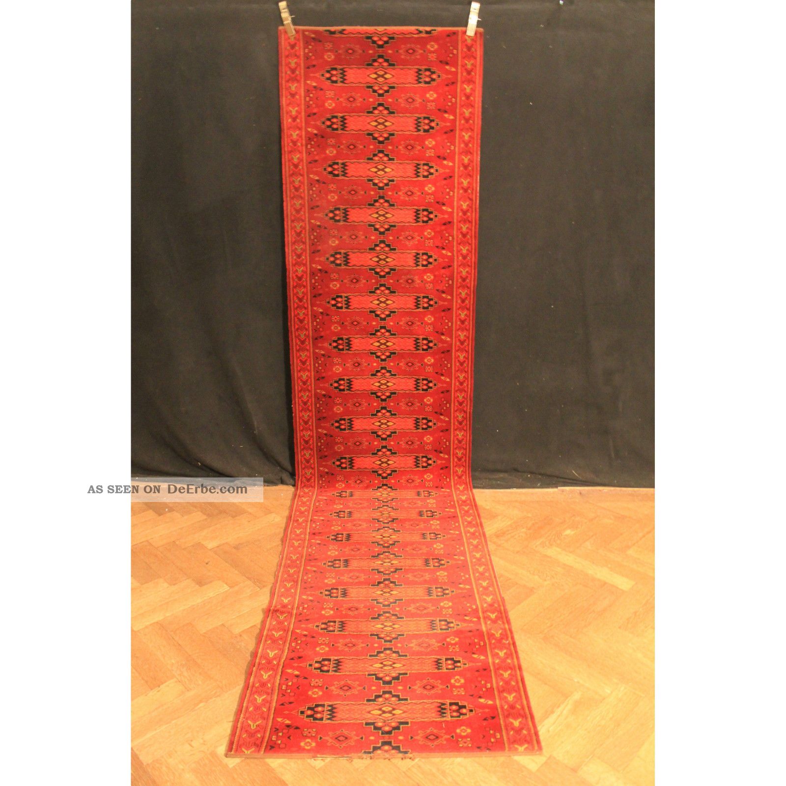 Orientteppich Afghan Läufer Gewebt Teppich 390x91cm Rug Tappeto Carpet Tapis Rug Teppiche & Flachgewebe Bild