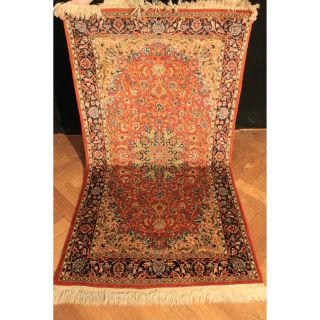 Schöner Handgeknüpfter Orientteppich Blumen Teppich 186x95cm Tappeto Carpet Rug Bild