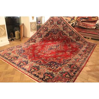 Königlicher Handgeknüpfter Perser Palast Teppich Blumen Laver 400x300cm Tappeto Bild