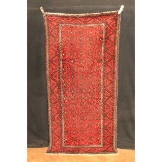 Wunderschöner Antik Alter Afghan Belutsch Handgeknüpft 115x240cm Carpet Tappeto Bild