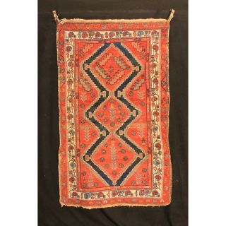 Antiker Alter Handgeknüpfter Orient Teppich Originaler Malayer Kurde 110x190cm Bild