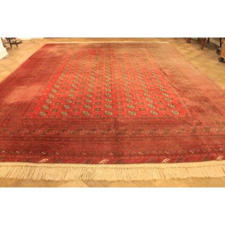 Schöner Antiker Handgeknüpfter Orient Perser Teppich Afghan Art Deco 391x304cm Bild