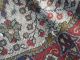 Antiker Teppich Läufer Rund Beige Rot Ca.  1m Mit Fransen Blume Florales Muster Teppiche & Flachgewebe Bild 2
