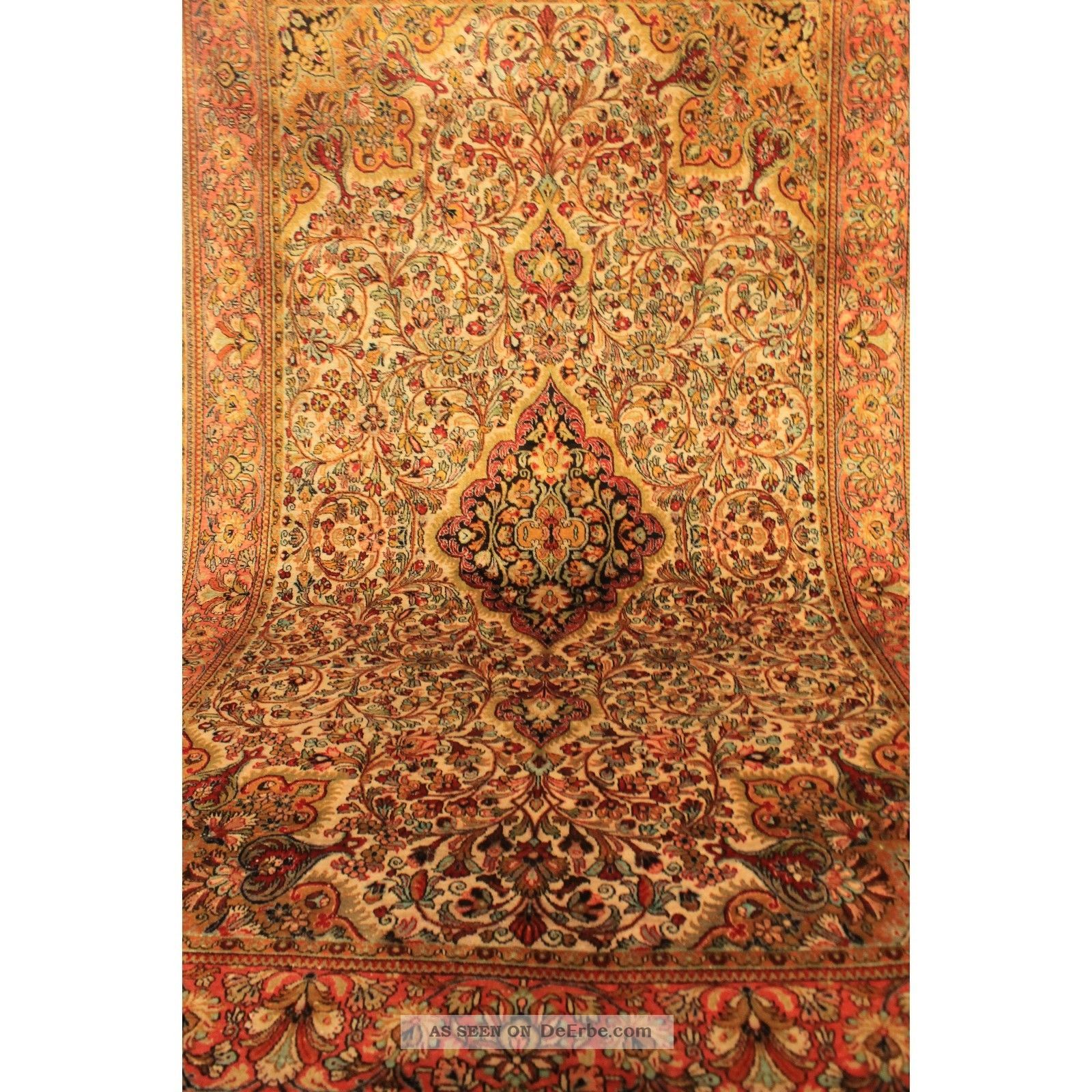 Hochwertiger Handgeknüpfter Seiden Perser Teppich Seide Auf Seide 140x240cm Teppiche & Flachgewebe Bild