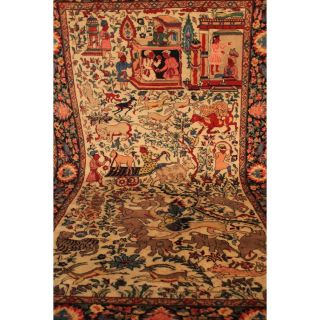 Schöner Sehr Feine Handgeknüpfter Orient Perser Bilder Teppich Unikat 125x200cm Bild