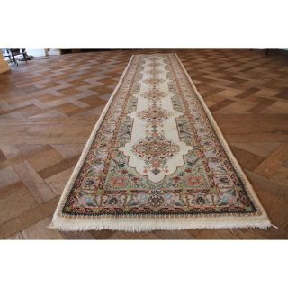 Königlicher Handgeknüpfter Orient Perser Palast Teppich Läufer Galerie 80x400cm Bild
