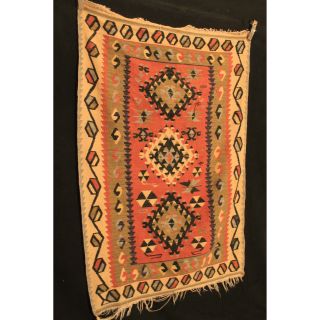 Alter Handgeknüpfter Orientteppich Kelim Kazak Hochzeitstuch 175x110cm Tappeto Bild