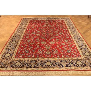 Königlicher Handgeknüpfter Perser Palast Teppich Blumen Laver 226x305cm Tappeto Bild